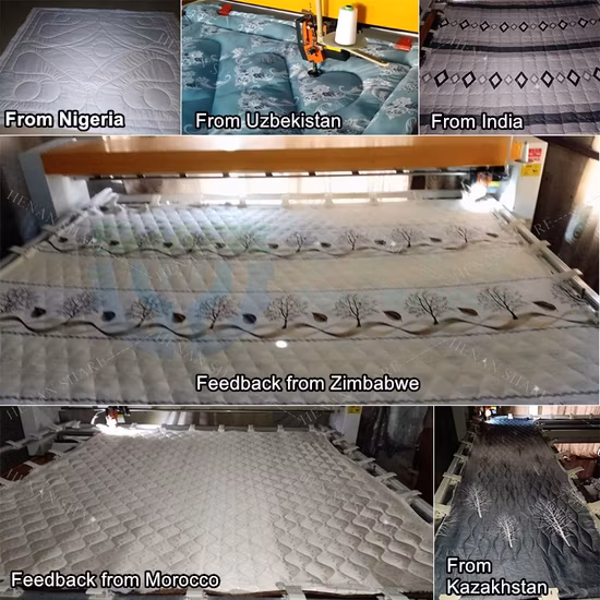 Colchão de agulha de cabeça única computadorizado industrial automático de braço longo CNC acolchoado e bordado edredom máquina de costura de colcha de agulha única preço